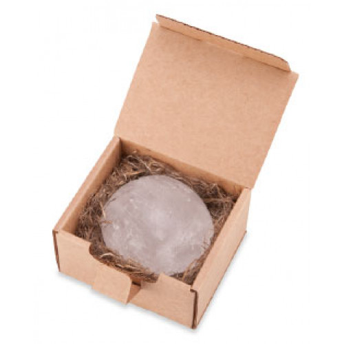 Натуральный кристаллический дезодорант   АЛУНИТ   произвольной натуральной формы в подарочной эко-коробке  DeoStone 55 g