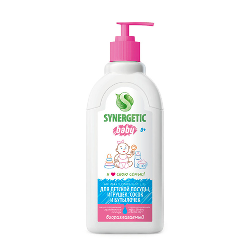 Антибактериальный гель   SYNERGETIC   для детской посуды, игрушек, сосок и бутылочек   500ml Synergetic